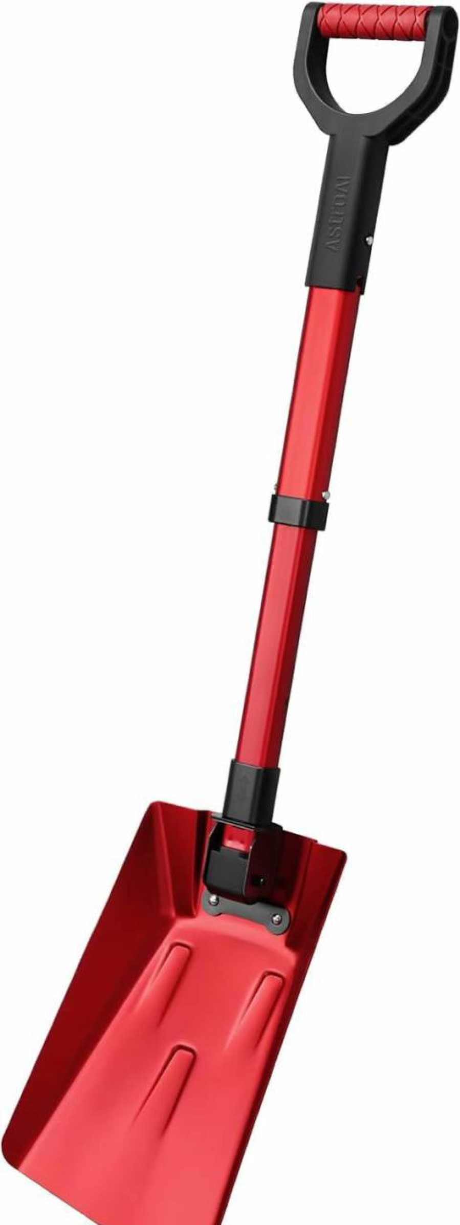 Snow Removal Tools AstroAI | Astroai Folding Snow Shovel With D Handle Metal Snow Shovel For Driveway Transfer Shovel Shovel For Gardening, Red