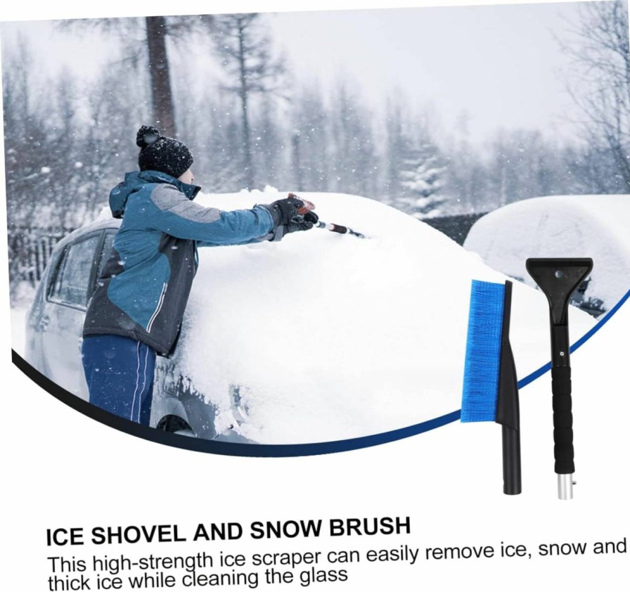 Snow Removal Tools Toddmomy | Toddmomy 3Pcs Shovel Snow Brush Car Tool Car Snow Shovel Car Window Snow Remover Auto Tools Ice Shovel For Car Winter Accessories Multifunctional Snow Shovel Snow Removal Pp