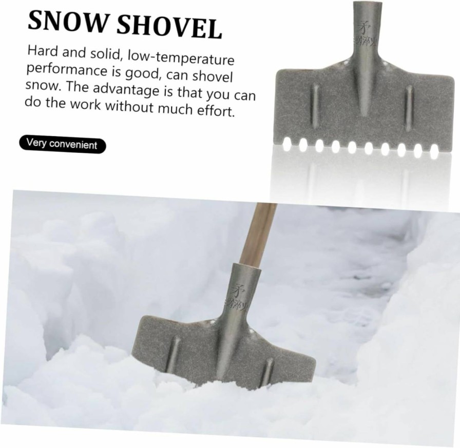 Snow Removal Tools Toddmomy | Toddmomy Serrated Snow Shovel Ice Shovel Snow Scoop Shovels Snow Shovel For Car Ice Shovel Driveway Wide Snow Shovels Ice Breaking Shovel Head Road Ice Scraper Cars Cars Steel Major