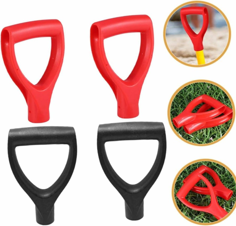 Snow Removal Tools COOLHIYA | Coolhiya 4Pcs Snow Shovel Plastic Handle Snow Shovel Handle Portable Grip Handle Plastic Snow Shovel D Grip Handle Snow Shovel Replacement Handle Shovels For Digging Spade Shovel Fork Truck