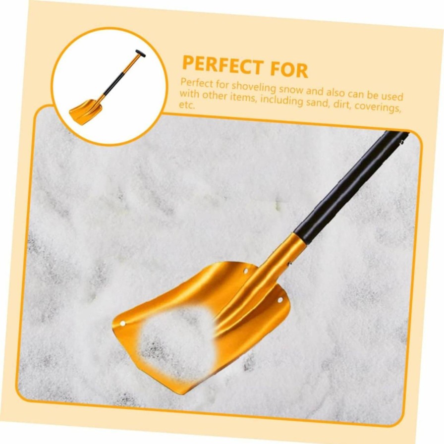 Snow Removal Tools BESPORTBLE | Besportble Snow Shovel Travel Aluminum Alloy Outdoor Shovel Retractable