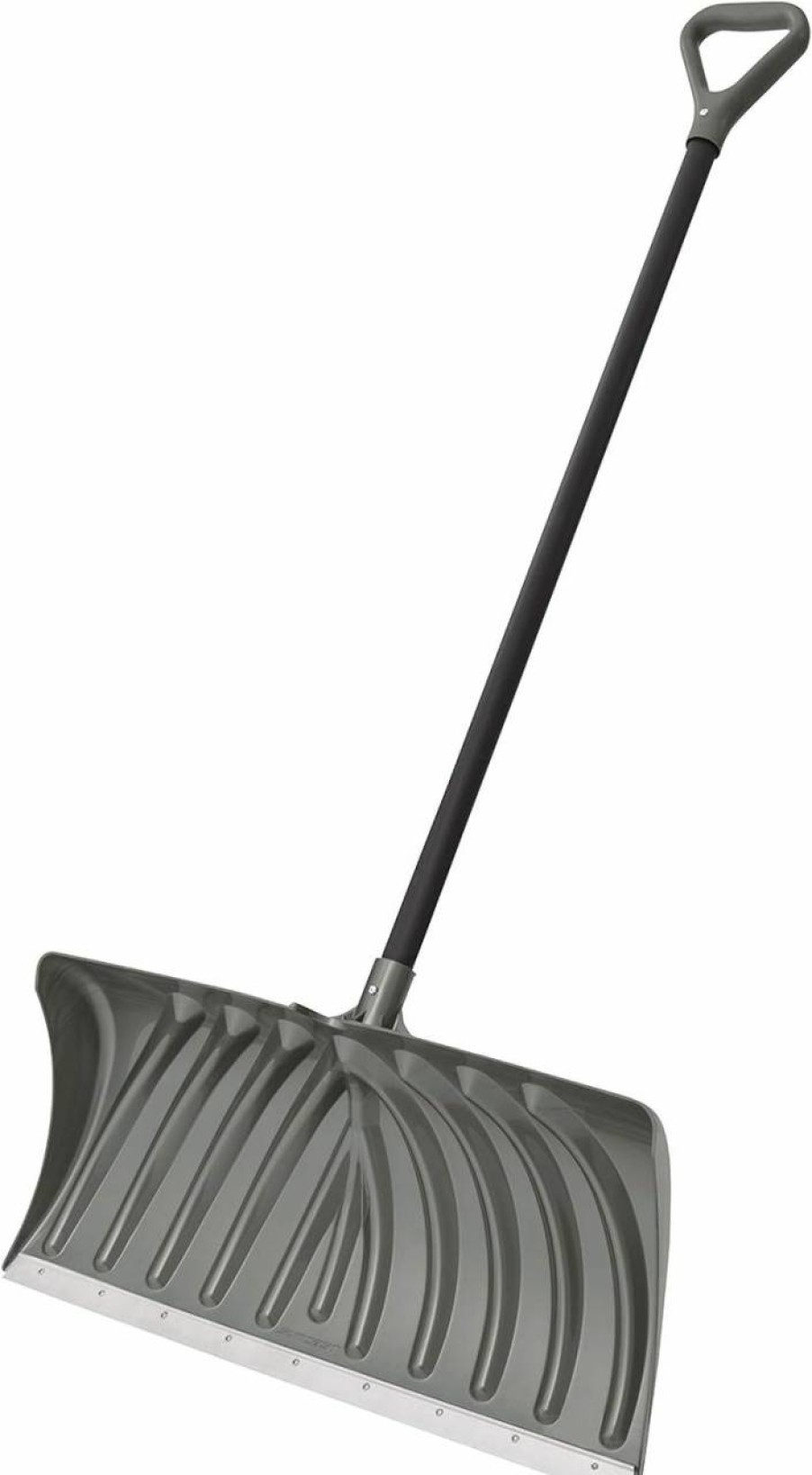 Snow Removal Tools Suncast | Suncast 27" Combination Snow Shovel/Pusher With Steel-Core Handle, Graphite/Black