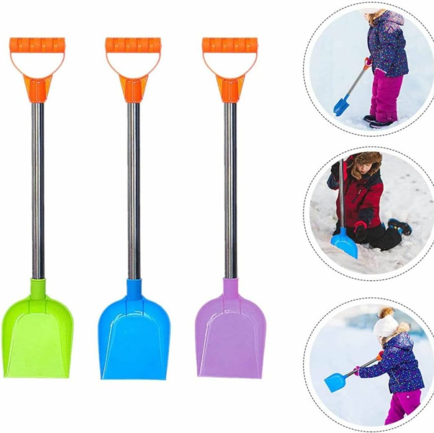 Snow Removal Tools Yardenfun | Yardenfun 3Pcs Children'S Snow Shovel Children Toys Spade Shovel Kids Snow Shovel Kids Toy Kids Playset Versatile Snow Shovel Winter Shovel Sand Trowel Kids Funny Toy Plastic Outdoor Tool