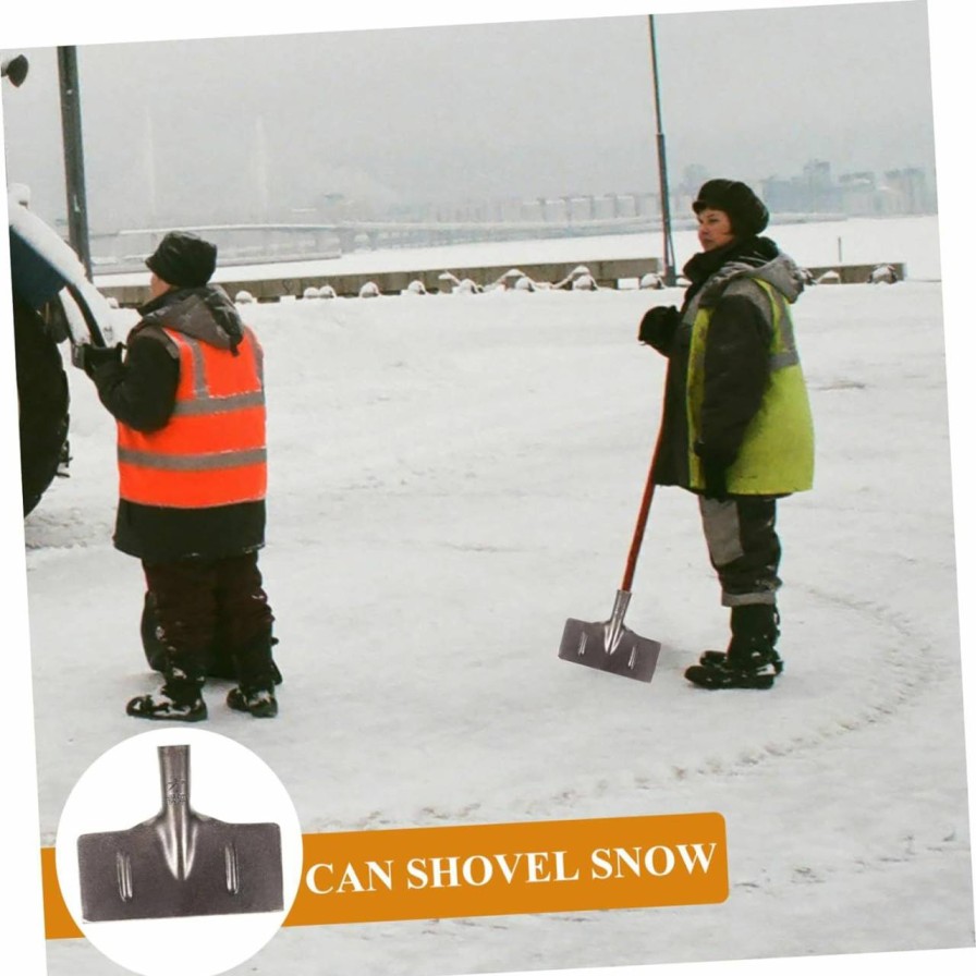 Snow Removal Tools Kisangel | Kisangel Outdoor Ice Shovel Garden Snow Multipurpose Tool Snow Shovel Head Straight Scoop Shovel Snow Scoop Shovel Multitools Winter Snow Shovel Scrape Snow Manganese Steel Deicing Agent