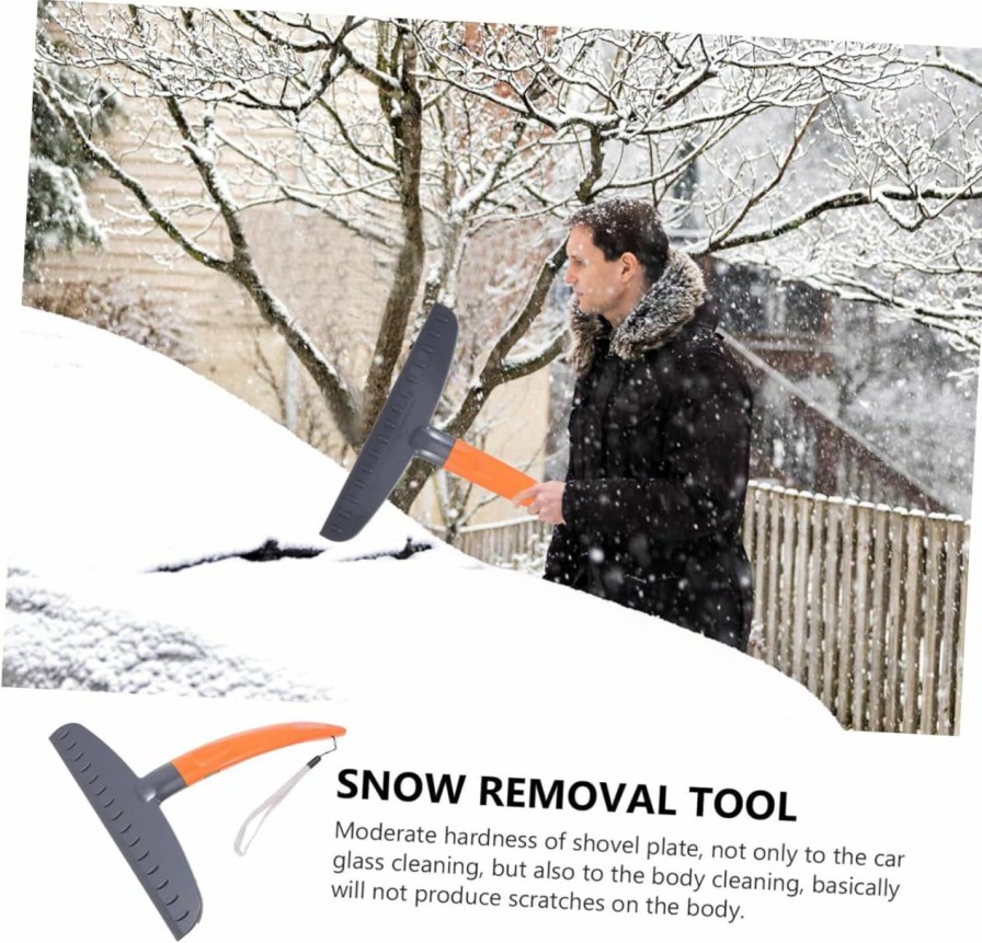 Snow Removal Tools BESPORTBLE | Besportble 1Pc Snow Scraper Snow Shovel Snow Removal Tool Car Window Squeegee Snow Brush For Car Ice Removal Tool Snow Removal Broom Snow Plate For Car Winter Snow Plate Detachable Remover