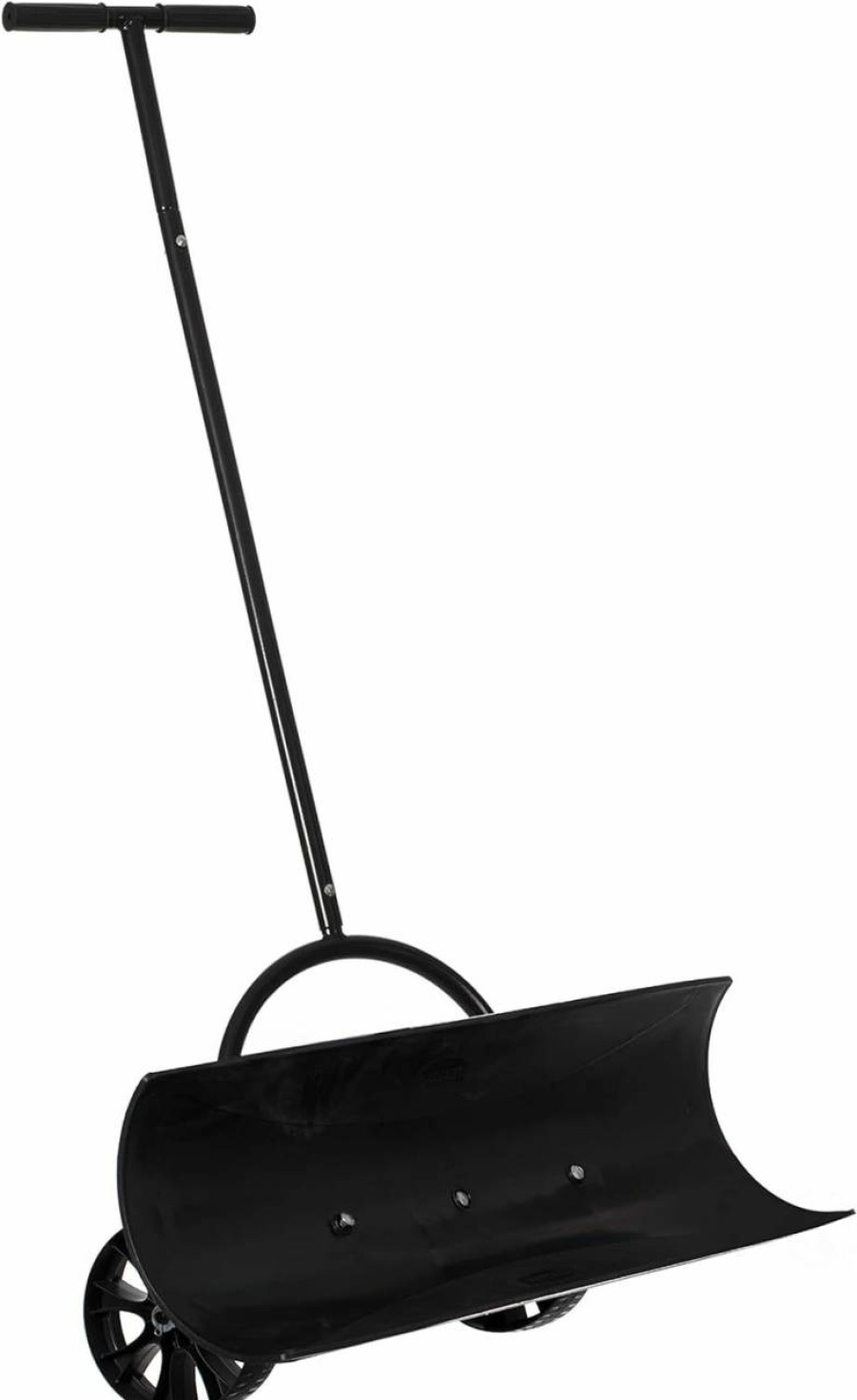 Snow Removal Tools Gardenised | Gardenised Black Heavy Duty Snow Shovel Rolling Pusher Remover With Wheels And Wide Blades, (Qi004186)