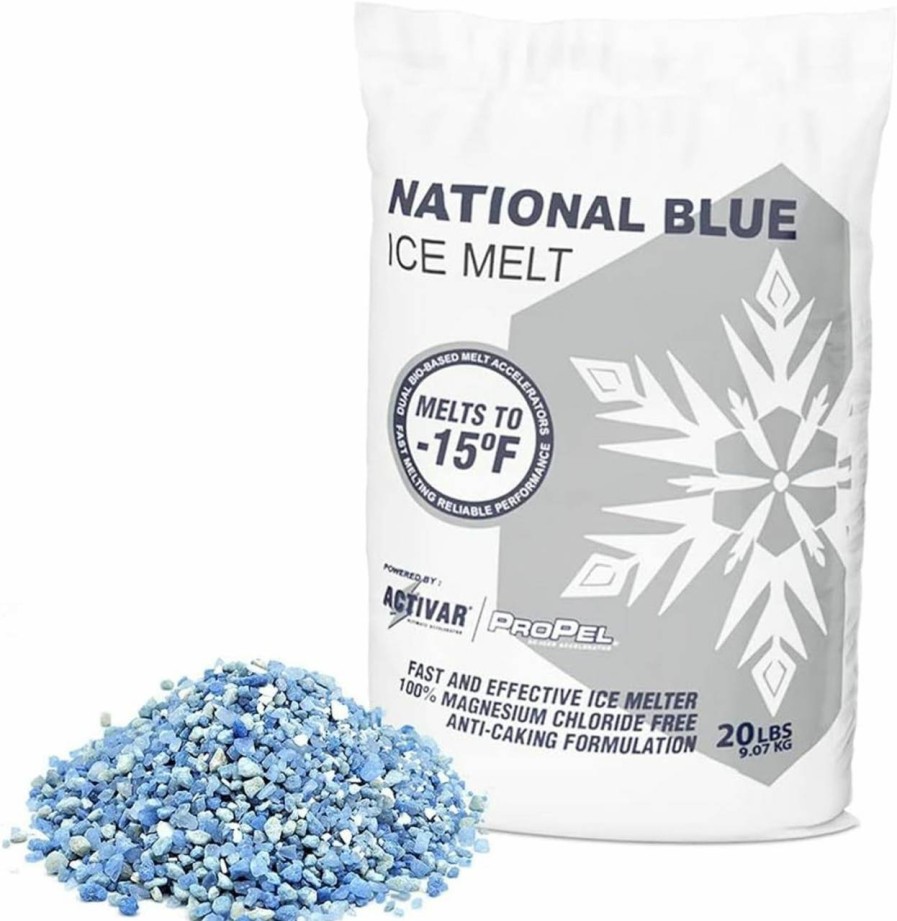 Snow Removal Tools National Blue | National Blue Ice Melt 35Lb Bucket - Fast Acting Ice Melter - Pet, Plant And Concrete Friendly, Environmentally Safe - Free Of Magnesium Chloride - Melts To -15 F