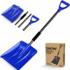 Snow Removal Tools UMUACCAN | Snow Shovel For Driveway -2024 New Upgrade Car Snow Shovel With Handle And Large Capacity For Snow Removal - Portable Shovel For Trunk Car Emergency Camping Home Garden (Blue)