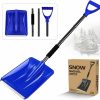 Snow Removal Tools Showvigor | Snow Shovel, 2024 New Upgrade Snow Shovels For Car Driveway Snow Removal, Lightweight Portable Adjustable Large Capacity Shovel Perfect For Garden, Camping, Snowman Playing And Emergency(Blue)