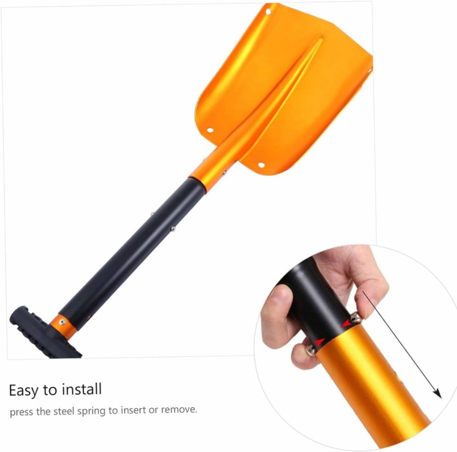 Snow Removal Tools OFFSCH | Offsch 1Pc Folding Winter Snow Shovel Face Scraper Tool Car For Kids Portabicicletas Para Auto Portable Shovel For Car Emergency Snow Shovel Car Shovel Outdoor Shovel Travel