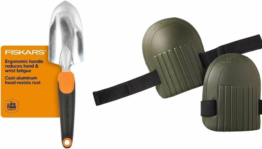 Snow Removal Tools Fiskars | Fiskars Ergo Trowel - Heavy Duty Gardening Hand Tool With Hang Hole - Lawn And Yard Tools - Black/Orange