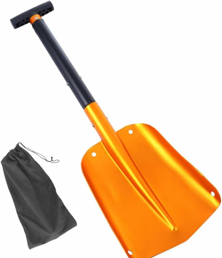 Snow Removal Tools SUPVOX | Supvox Snow Shovel Aluminum Utility Shovel Auto Snow Removal Shovel Heavy Duty Emergency Vehicle Shovel Folding Shovel For Car Automotive Tools Snow Pusher Travel Off-Road Aluminum Alloy