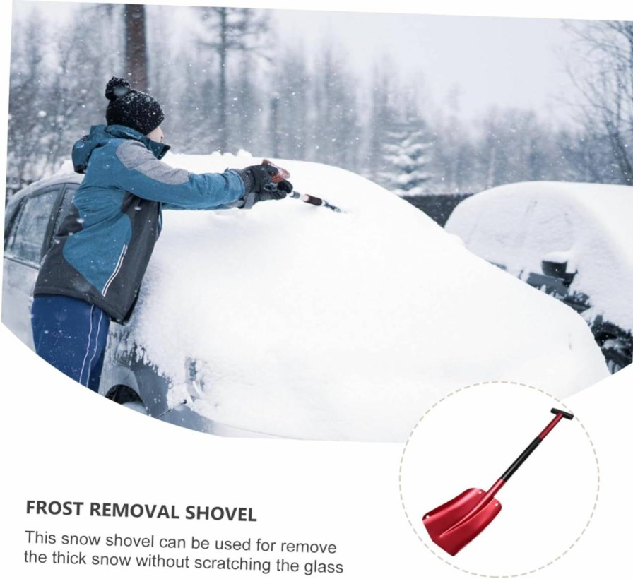 Snow Removal Tools BESPORTBLE | Besportble 1 Set Folding Winter Snow Shovel Garden Tools Child Multifunction Aluminum Alloy