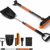 Snow Removal Tools Sukai Elec | 5 In 1 Snow Shovel Elongated Telescopic Rotatable Multifunctional Detachable, 180 Rotating Brush Head, Car Windshield Ice Scraper, For Cars, Camping, Yard Snow Shoveling Tools