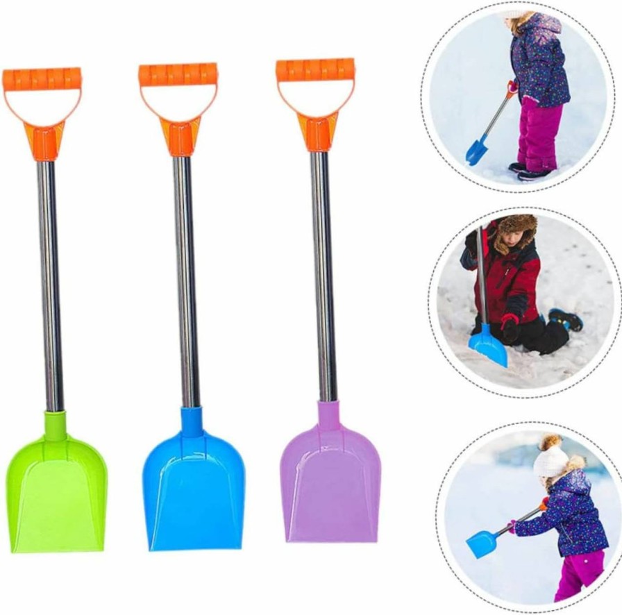 Snow Removal Tools OFFSCH | Offsch 3Pcs Sand Shovel Kids Playset Multifunction Toy Beach Sand Digging Kids Toy Plastic Tool Summer Sand Shovel Winter Shovel Snow Shovel Spatula Outdoor Summer Trowel Stainless Steel