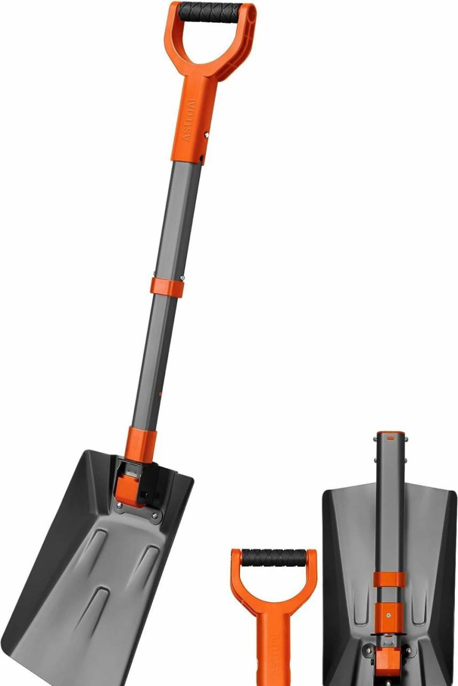 Snow Removal Tools AstroAI | Astroai 39" Folding Snow Shovel For Car Grey