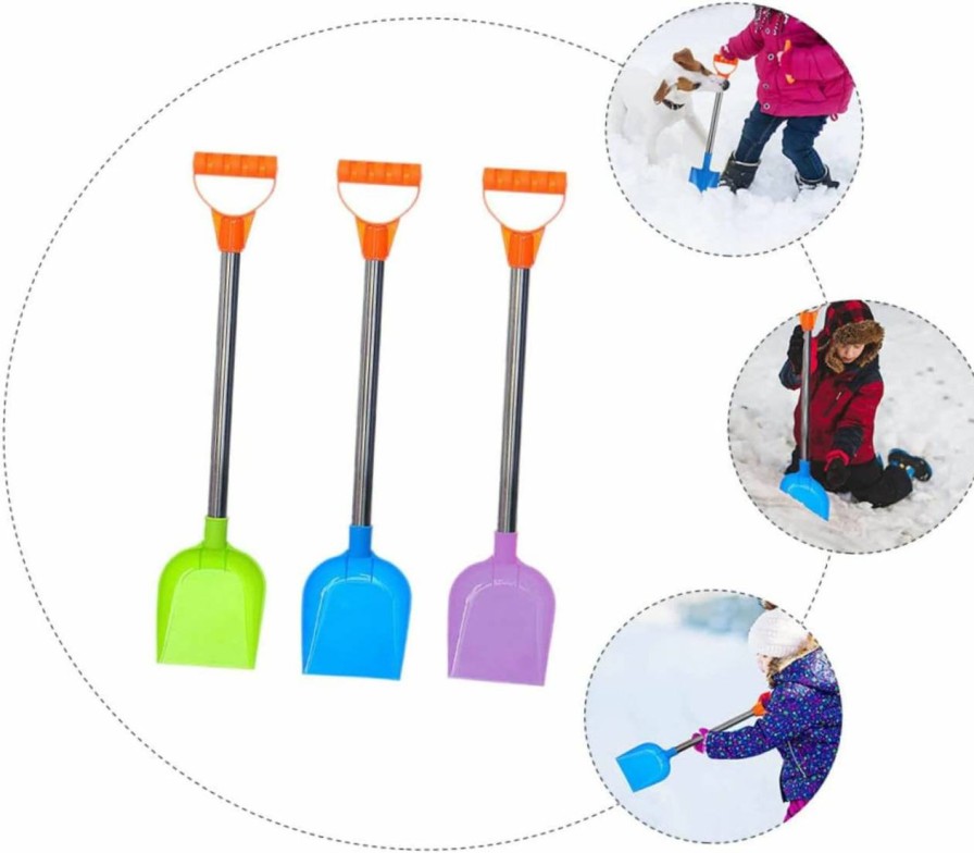 Snow Removal Tools BESPORTBLE | Besportble 3Pcs Children'S Snow Shovel Spade Shovel Kids Snow Shovel Kids Playset Kids Toy Children Toys Children Funny Plaything Funny Sand Shovel Thicken Shovel Plastic Beach Tool