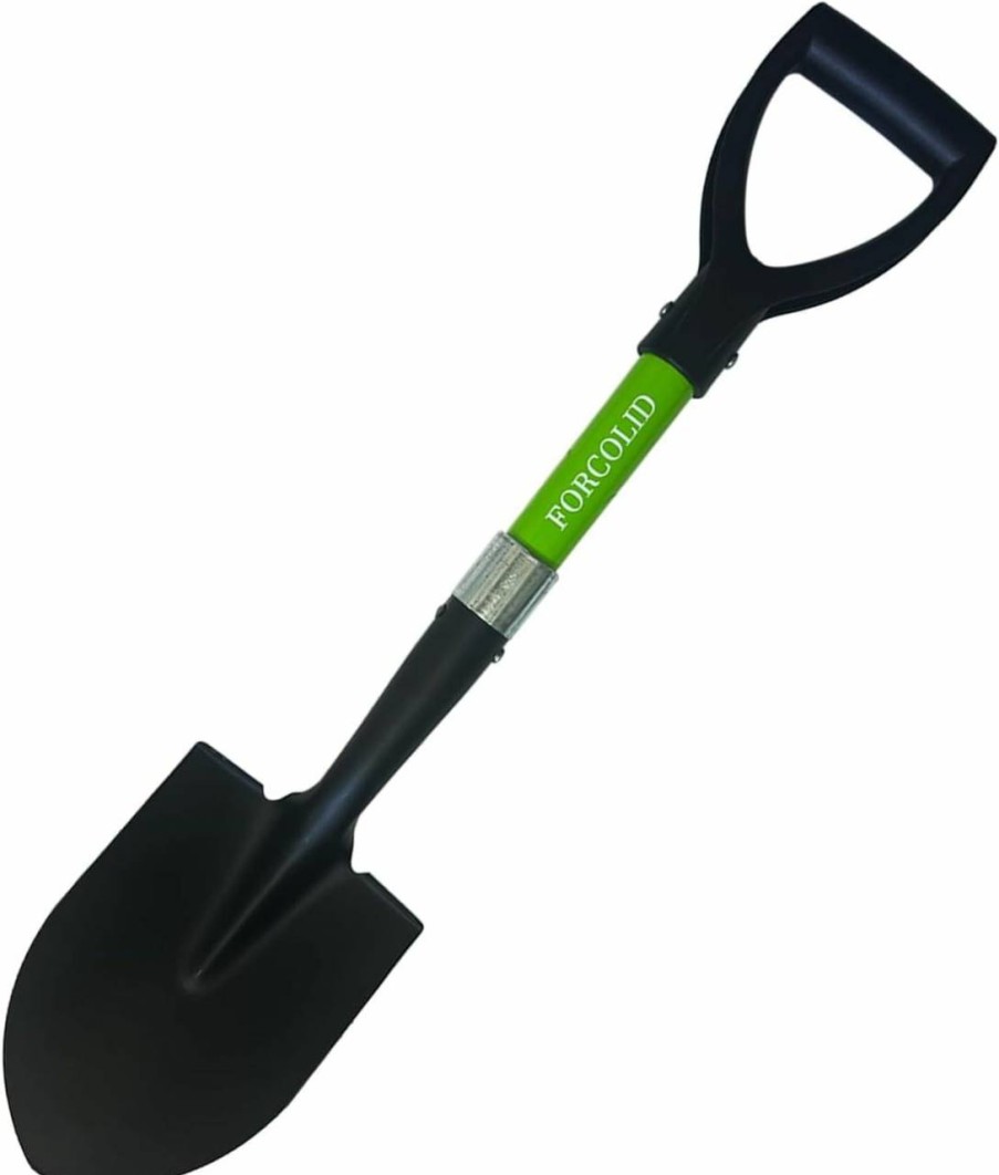 Snow Removal Tools FORCOLID | Forcolid Small Shovel, Short Handle Shovel, Kids Shovels, Shovels For Gardening 27-Inch, Camping Shovel, Metal Sand Shovel, Metal+Fiberglass(1 Pack)