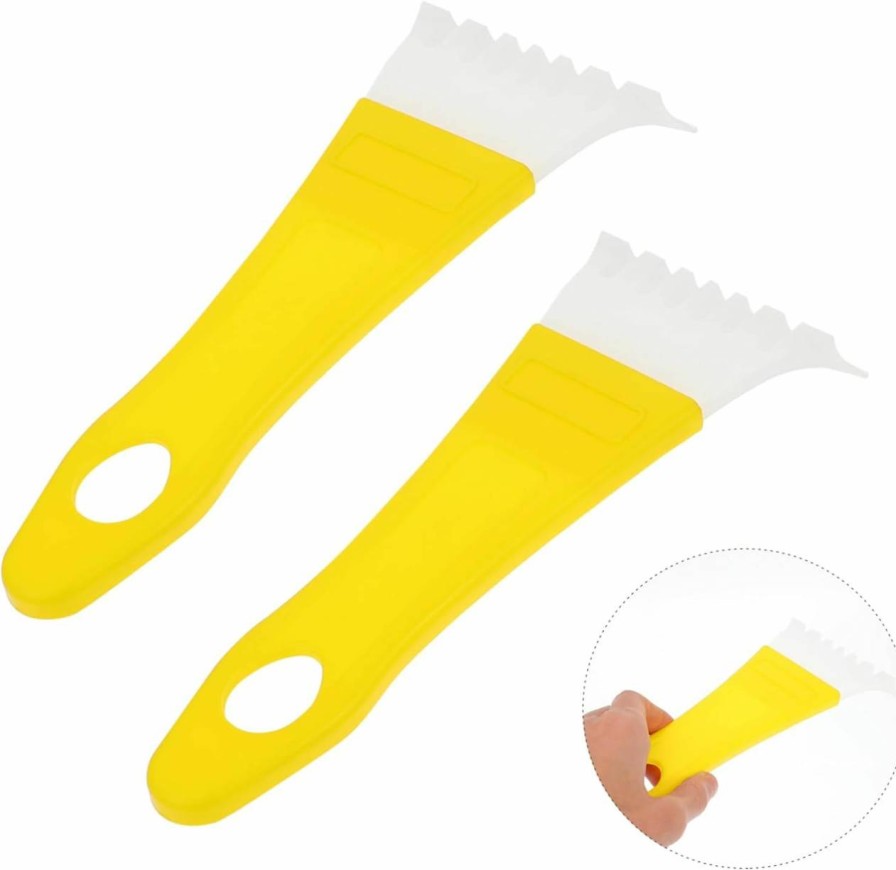 Snow Removal Tools Toddmomy | Toddmomy 2Pcs Snow Shovel Windscreen Scraper Vehicle Snow Remover Auto Car Scraper Car Window Ice Car Window Shovel Fridge Accessories Snow Removal Shovel Abs