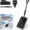 Snow Removal Tools CLISPEED | Clispeed 3-In-1 Snow Shovel Kit Portable Snow Shovel With Ice Scraper And Snow Brush (Black)