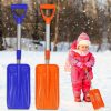 Snow Removal Tools HOMSHIAM | 2Pcs Kids Winter Shovel, Kids Snow Shovel With Adjustable D-Grip Handle, Detachable Orange & Blue Plastic Snow Shovel, Portable Kids Shovels For Digging Snow Beach, Winter Toys Gifts For Boys Girls