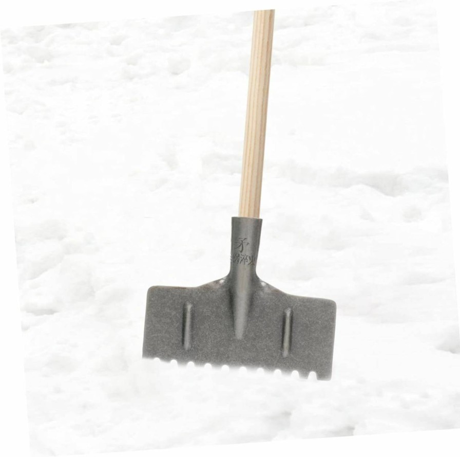 Snow Removal Tools BESPORTBLE | Besportble Serrated Snow Shovel Ice Shovel Deicer For Car Metal Snow Shovel Snow Snow Shovel Head Replacement Snow Shovel For Driveway Emergency Snow Shovel Steel Care Appendix