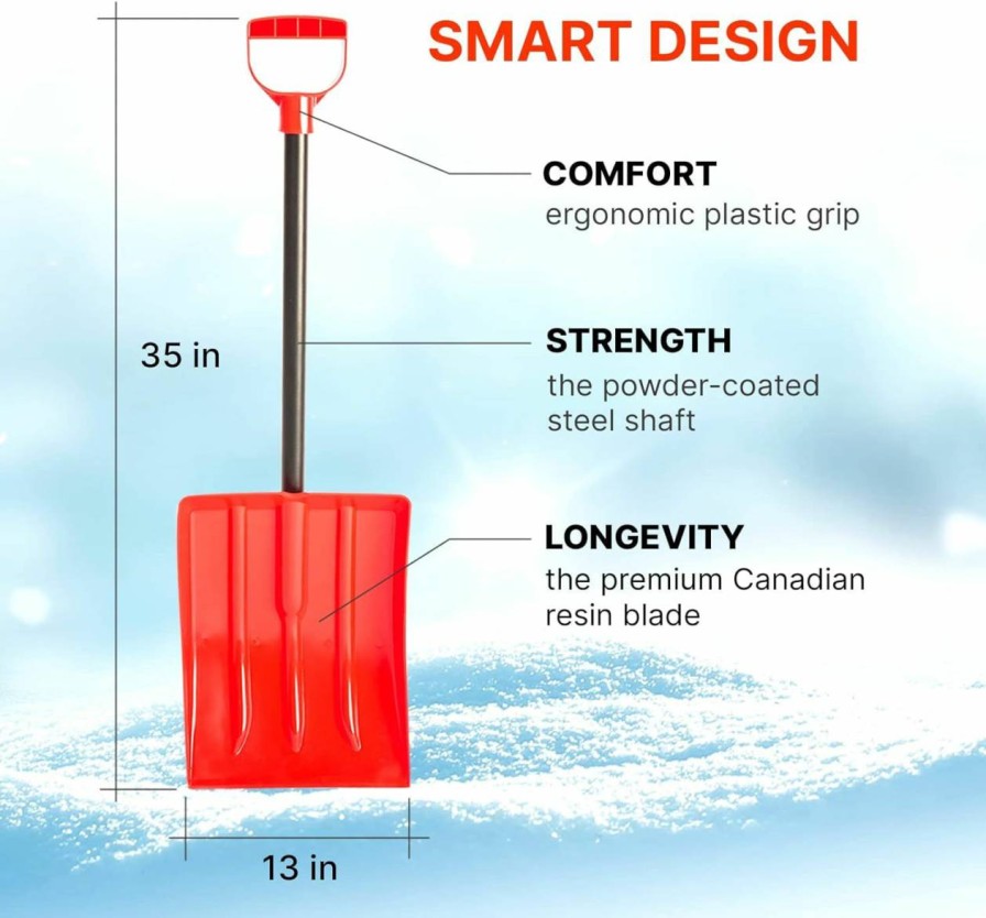 Snow Removal Tools Exceptional Concepts | Kids' Snow Shovel Steel Shaft With Ergonomic Handle Snow Shovel For Kids Pink Works Great For The Car As An Emergency Shovel For Home Garage & Garden