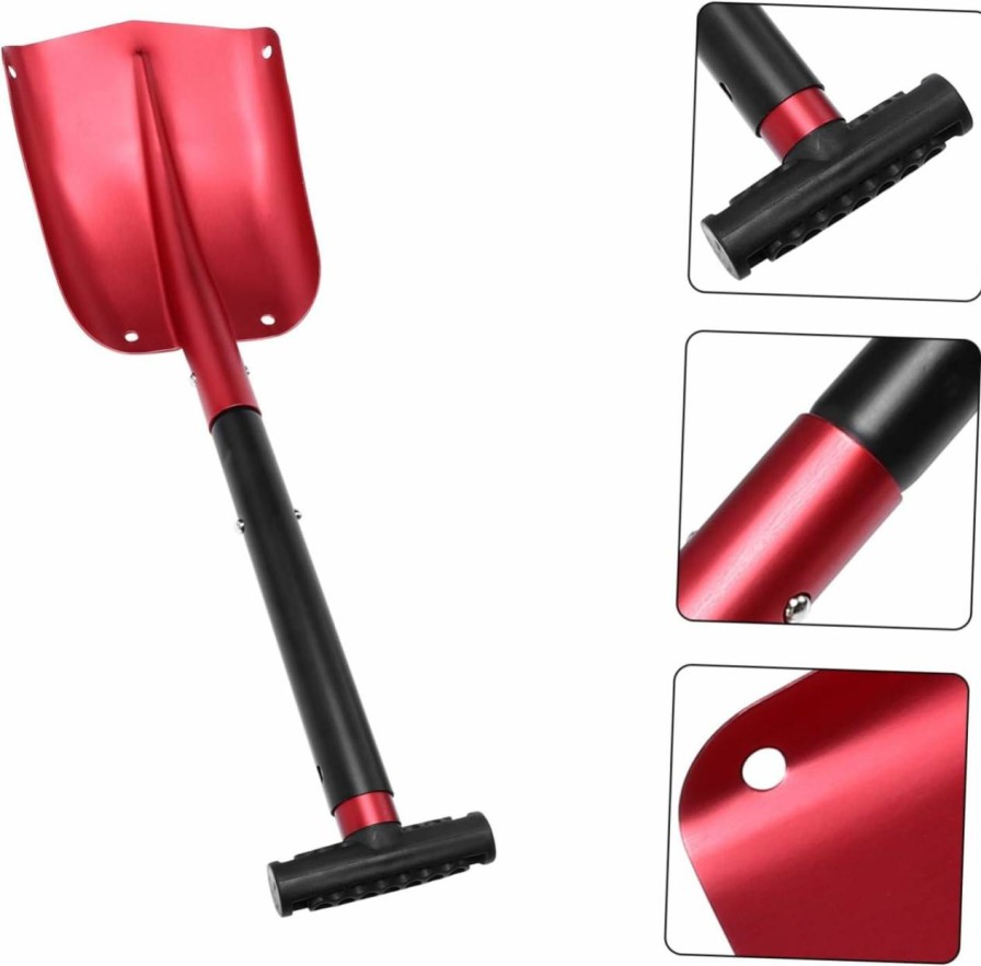 Snow Removal Tools LIOOBO | Lioobo 1 Set Folding Winter Snow Shovel Off-Road Outdoor Shovel Travel Aluminum Alloy