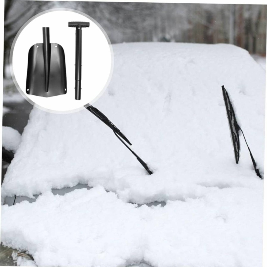 Snow Removal Tools Yardwe | Yardwe Snow Shovel Auto Snow Removal Shovel Folding Shovel For Car Collapsible Shovel For Car Folding Camping Outdoor Tools Snow Scraper Detachable Travel Aluminum Alloy Survive